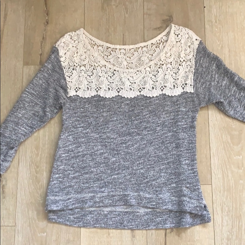 Abercrombie crochet lace sweater